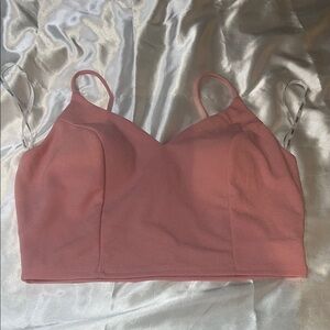 Papaya Blush Pink Cropped Top